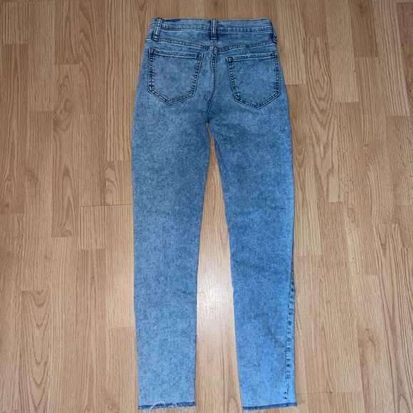 Banana Republic Stretch Acid Washed High Rise Skinny Fit Denim Jeans Size 25/0 - Picture 5 of 7
